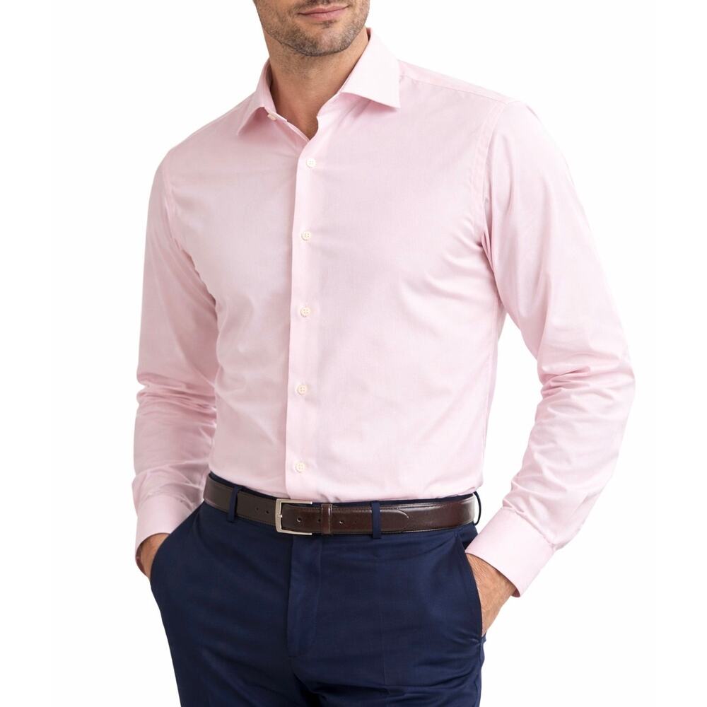 Brooks Brothers Light Pink Supima Cotton Dress Shirt Classic Fit Collar 16-33